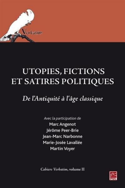 Produktbild: Utopies, fictions et satires politiques