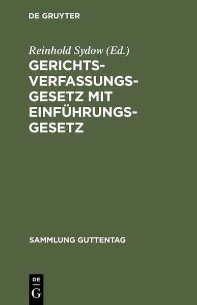 Produktbild: Gerichtsverfassungsgesetz mit Einf&uuml;hrungsgesetz