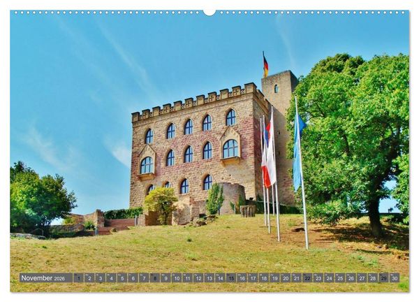 Produktbild: Burgromantik Burgen und Schl&ouml;sser in Deutschland (Wandkalender 2026 DIN A2 quer), CALVENDO Monatskalender