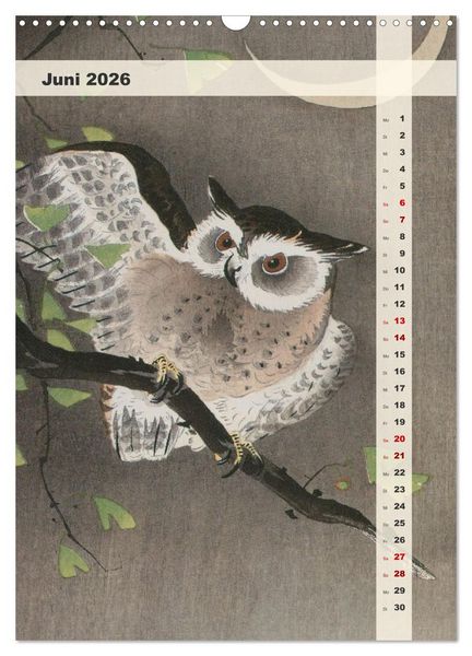 Produktbild: Ohara Koson - Gefiederte Sch&ouml;nheiten (Wandkalender 2026 DIN A3 hoch), CALVENDO Monatskalender
