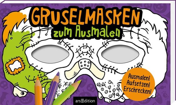 Produktbild: Gruselmasken zum Ausmalen