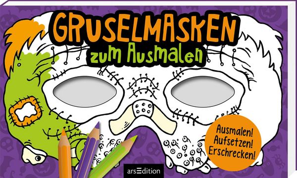 Produktbild: Gruselmasken zum Ausmalen