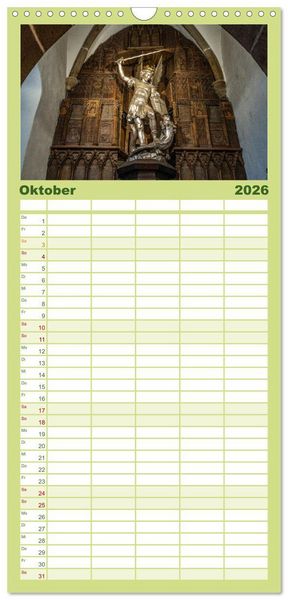 Produktbild: Familienplaner 2026 - Welterbe Mont-Saint-Michel mit 5 Spalten (Wandkalender, 21 x 45 cm) CALVENDO
