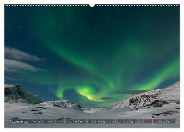 Produktbild: Nordlichter Europas (Wandkalender 2026 DIN A2 quer), CALVENDO Monatskalender
