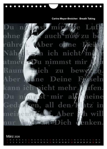 Produktbild: Lyrics In Squares (Wandkalender 2026 DIN A4 hoch), CALVENDO Monatskalender