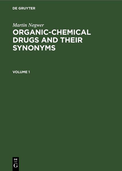 Produktbild: Organic-chemical drugs and their synonyms. Volume 1