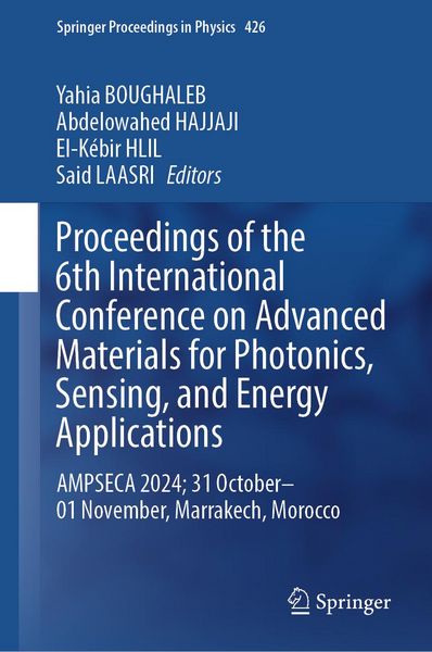 Produktbild: Proceedings of the 6th International Conference on Advanced Materials for Photonics, Sensing, and Energy Applications