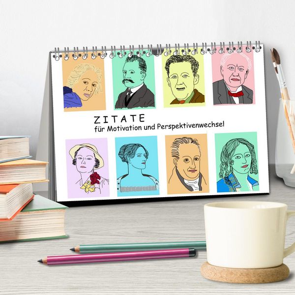 Produktbild: Zitate f&uuml;r Motivation und Perspektivenwechsel (Tischkalender 2026 DIN A5 quer), CALVENDO Monatskalender