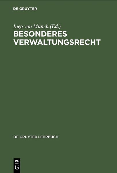 Produktbild: Besonderes Verwaltungsrecht