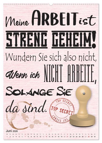 Produktbild: Beamten-Spr&uuml;che (Wandkalender 2026 DIN A2 hoch), CALVENDO Monatskalender