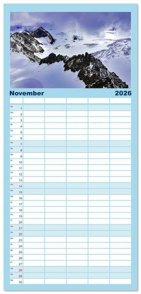Produktbild: Familienplaner 2026 - Auf Hochtouren mit 5 Spalten (Wandkalender, 21 x 45 cm) CALVENDO