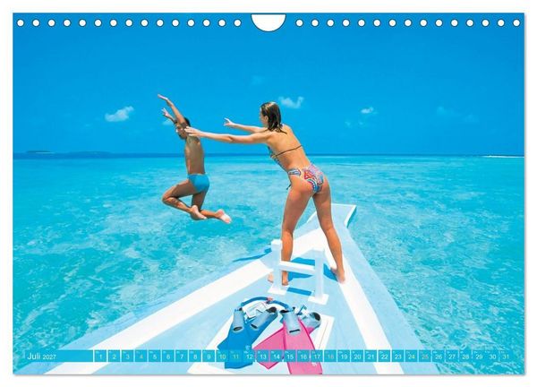 Produktbild: Die Malediven: Fluchtpunkt Sehnsucht (Wandkalender 2027 DIN A4 quer), CALVENDO Monatskalender