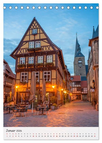 Produktbild: Quedlinburg - Welterbestadt und Tor zum Harz (Tischkalender 2026 DIN A5 hoch), CALVENDO Monatskalender