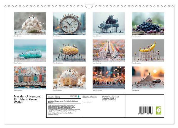 Produktbild: Miniatur-Universum: Ein Jahr in kleinen Welten (Wandkalender 2026 DIN A3 quer), CALVENDO Monatskalender