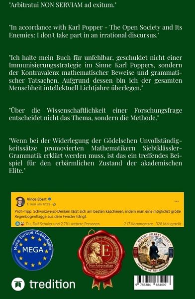 Produktbild: Formalwissenschaftlicher Beweis der Existenz Gottes &uuml;ber Kalk&uuml;l - Mathematische Philosophie und Philosophie der Grammatik