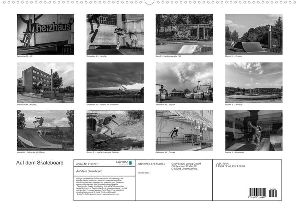 Produktbild: Auf dem Skateboard (Wandkalender 2022 DIN A2 quer)