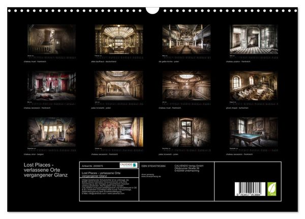 Produktbild: Lost Places - verlassene Orte vergangener Glanz (Wandkalender 2026 DIN A3 quer), CALVENDO Monatskalender