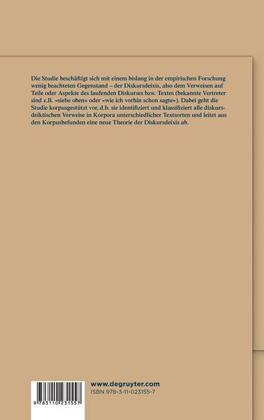 Produktbild: Diskursdeixis im Franz&ouml;sischen