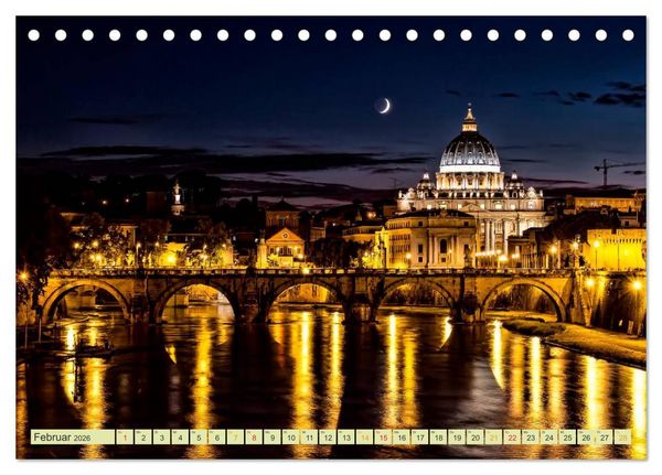 Produktbild: St&auml;dte der Welt - Skylines in der Nacht (Tischkalender 2026 DIN A5 quer), CALVENDO Monatskalender