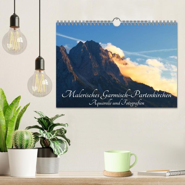 Produktbild: Malerisches Garmisch Partenkirchen - Aquarelle und Fotografien (Wandkalender 2026 DIN A4 quer), CALVENDO Monatskalender