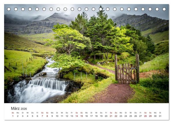 Produktbild: F&auml;r&ouml;er Inseln - Geheimnisvolle Inseln im Nordatlantik (Tischkalender 2026 DIN A5 quer), CALVENDO Monatskalender