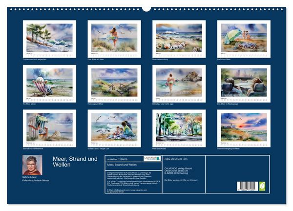 Produktbild: Meer, Strand und Wellen (Wandkalender 2027 DIN A2 quer), CALVENDO Monatskalender
