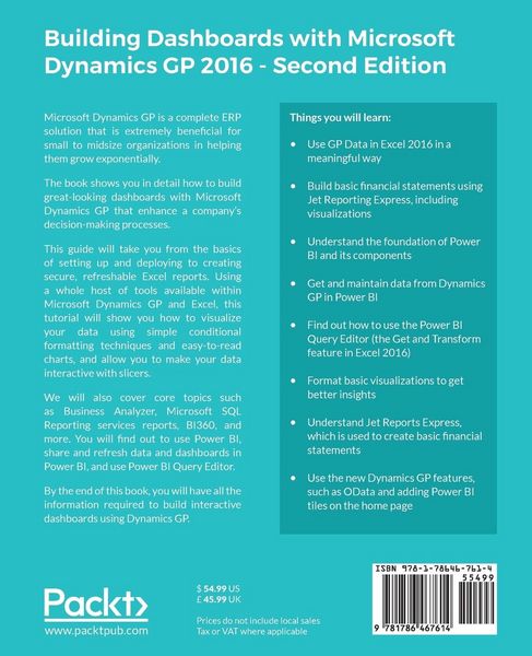 Produktbild: Building Dashboards with Microsoft Dynamics GP 2016