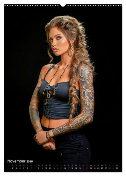 Produktbild: Tattoo Kunst auf der Haut (Wandkalender 2026 DIN A2 hoch), CALVENDO Monatskalender