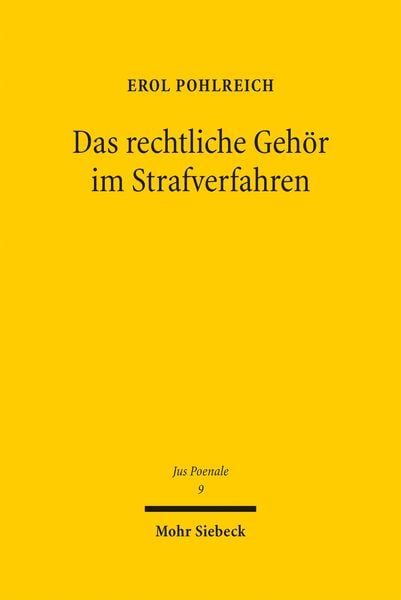 Produktbild: Das rechtliche Geh&ouml;r im Strafverfahren