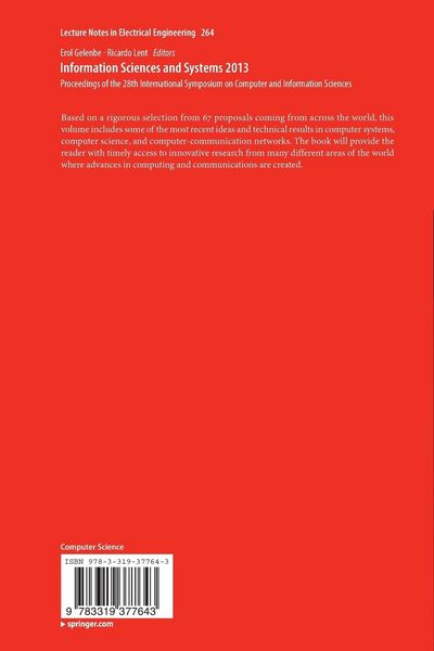 Produktbild: Information Sciences and Systems 2013