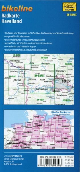 Produktbild: Radkarte Havelland 1:75.000 (RK-BRA03)