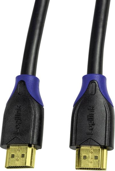 Produktbild: LogiLink HDMI Anschlusskabel HDMI-A Stecker, HDMI-A Stecker 3.00 m Schwarz CH0063 4K UHD, Audio Return Channel, vergoldete Steckkontakte HDMI-Kabel