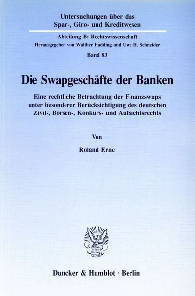 Produktbild: Die Swapgesch&auml;fte der Banken.
