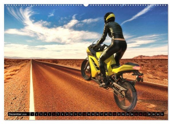 Produktbild: Frauen und Traumbikes (hochwertiger Premium Wandkalender 2026 DIN A2 quer), Kunstdruck in Hochglanz