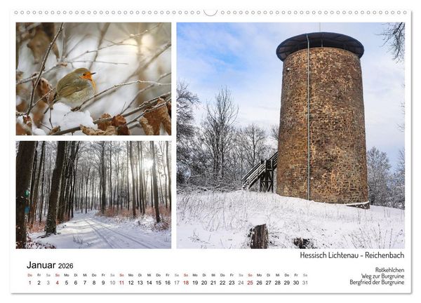 Produktbild: M&auml;rchenhaftes Hessisch Lichtenau (hochwertiger Premium Wandkalender 2026 DIN A2 quer), Kunstdruck in Hochglanz