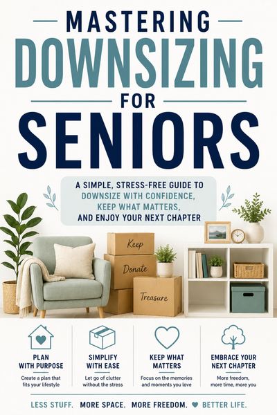 Produktbild: Mastering Downsizing for Seniors: Stress-Free Guide to Downsize with Confidence, Keep What Matters, and Enjoy Your Next Chapter