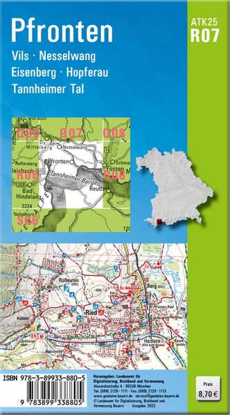 Produktbild: ATK25-R07 Pfronten (Amtliche Topographische Karte 1:25000)