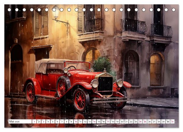 Produktbild: Oldtimer - Vergangenheit neu entdeckt (Tischkalender 2026 DIN A5 quer), CALVENDO Monatskalender