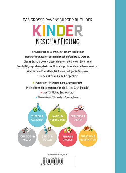 Produktbild: Das gro&szlig;e Ravensburger Buch der Kinderbesch&auml;ftigung