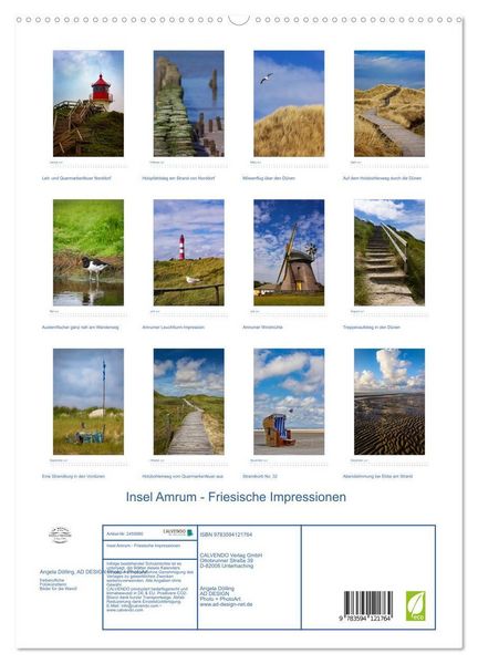 Produktbild: Insel Amrum - Friesische Impressionen (hochwertiger Premium Wandkalender 2027 DIN A2 hoch), Kunstdruck in Hochglanz
