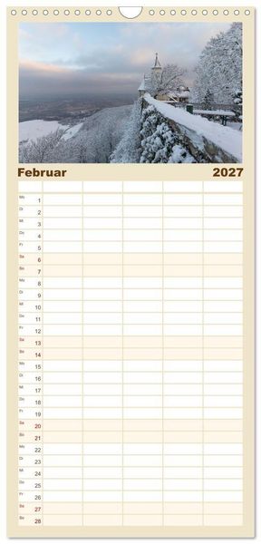 Produktbild: Familienplaner 2027 - Faszination Schw&auml;bische Alb mit 5 Spalten (Wandkalender, 21 x 45 cm) CALVENDO