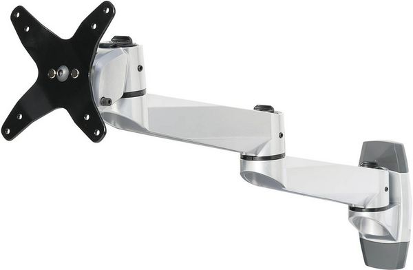 Produktbild: SpeaKa Professional Monitor-Wandhalterung SP-1624856 SuperSwivel 1 Display(s) 25,4cm (10\") - 76,2cm (30\") Silber-Schwarz Neigbar