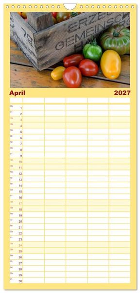 Produktbild: Familienplaner 2027 - Garten-Idylle 2027 mit 5 Spalten (Wandkalender, 21 x 45 cm) CALVENDO