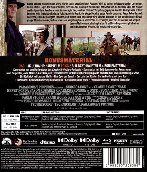 Produktbild: Spiel mir das Lied vom Tod - Remastered (4K Ultra HD) (+ Blu-ray)