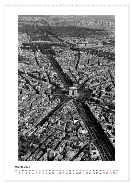 Produktbild: Visage de Paris, ann&eacute;es 1970 (Calendrier mural 2026 DIN A2 horizontal) calendrier de bureau