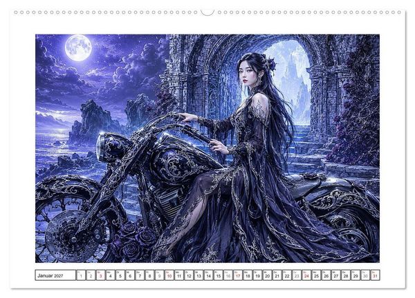 Produktbild: Nachtreiterinnen (Wandkalender 2027 DIN A2 quer), CALVENDO Monatskalender