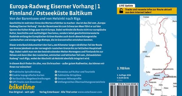 Produktbild: Europa-Radweg Eiserner Vorhang / Europa-Radweg Eiserner Vorhang 1 Finnland / Ostseek&uuml;ste Baltikum