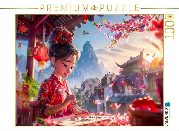 CALVENDO Puzzle Die Kunst der Kalligrafie | 1000 Teile Lege-Größe 64x48cm Foto-Puzzle für glückliche Stunden