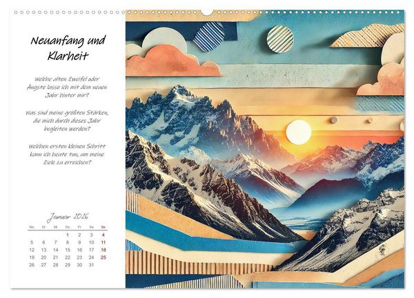 Produktbild: Dein Jahr der St&auml;rke - Reflexionskalender f&uuml;r mehr Selbstbewusstsein (Wandkalender 2026 DIN A2 quer), CALVENDO Monatskalender
