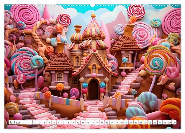 Produktbild: Zuckertr&auml;ume im Candyland (hochwertiger Premium Wandkalender 2026 DIN A2 quer), Kunstdruck in Hochglanz